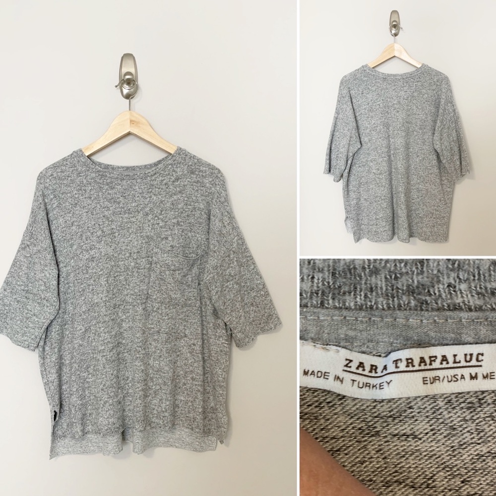 Zara Trafaluc grey Hi-LO sweater - SZ M